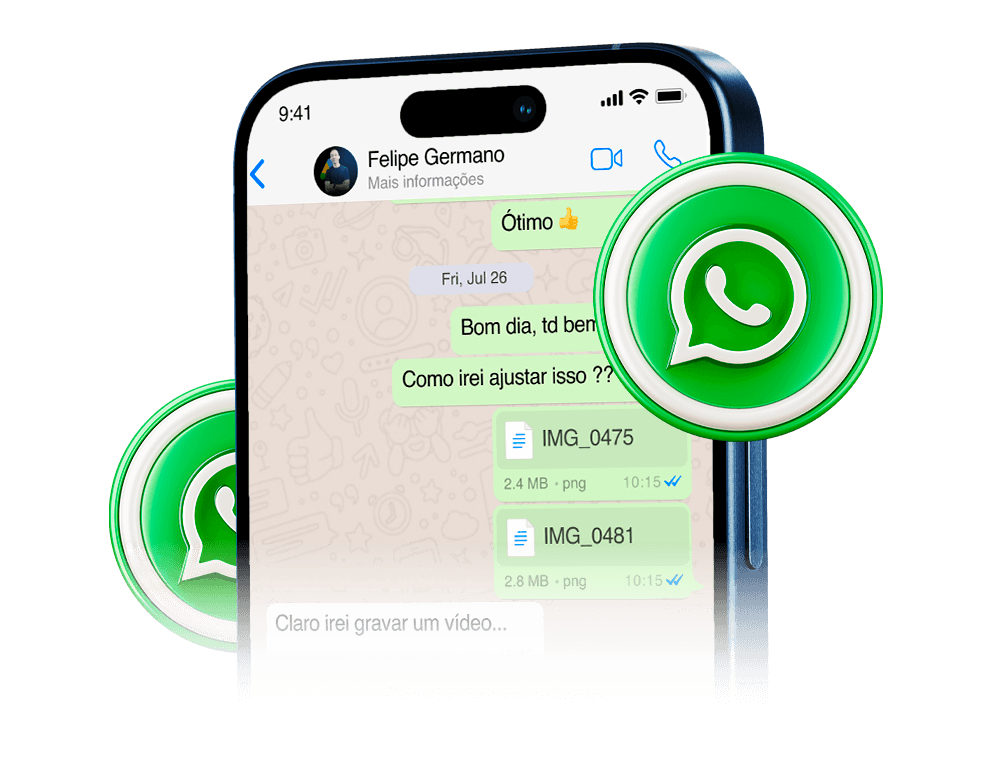 Suporte no WhatsApp com Felipe Germano